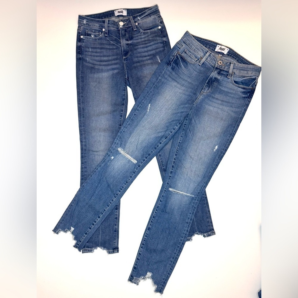Paige Women’s Hoxton Ankle Peg Jeans Size- 26
( Lot of 2 Jeans )